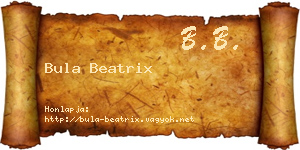 Bula Beatrix névjegykártya